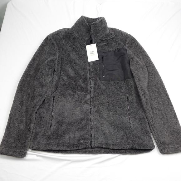 Flint and Tinder Other - Brand New Flint And Tinder Teddy Fleece Jacket Men's L Black Full Zip Pockets